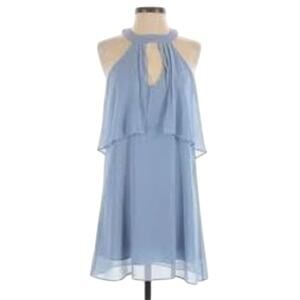 BCBGeneration Halter Ruffle Overlay Shift Dress – Size Small